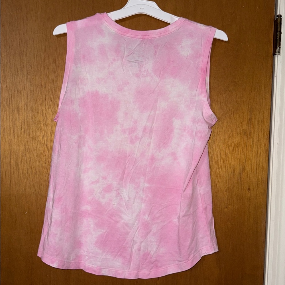•TIME AND TRU•NWOT ORCHID BLOOM PINK TIE-DYE SLEEVELESS TANK TOP SIZE SMALL - Picture 7 of 11